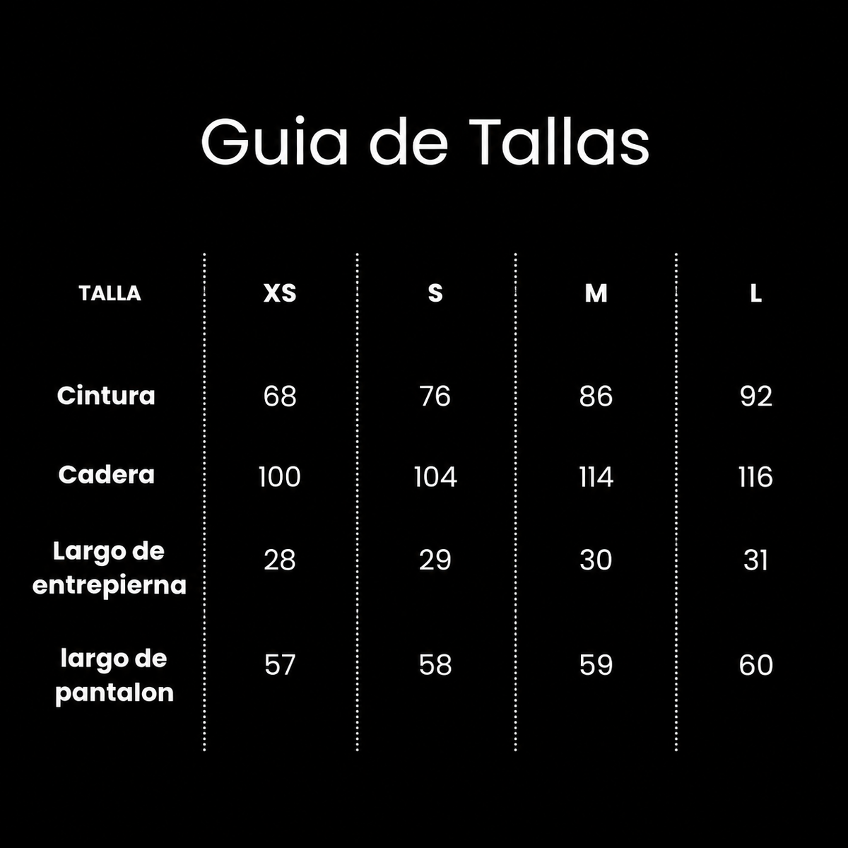 Guía de tallas de VESTIDO TINI